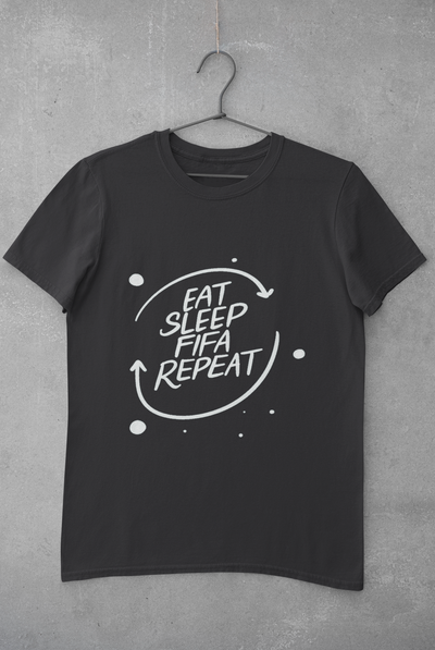 Eat Sleep Repeat  Mens Half Sleeves T-shirt- FunkyTeesClub
