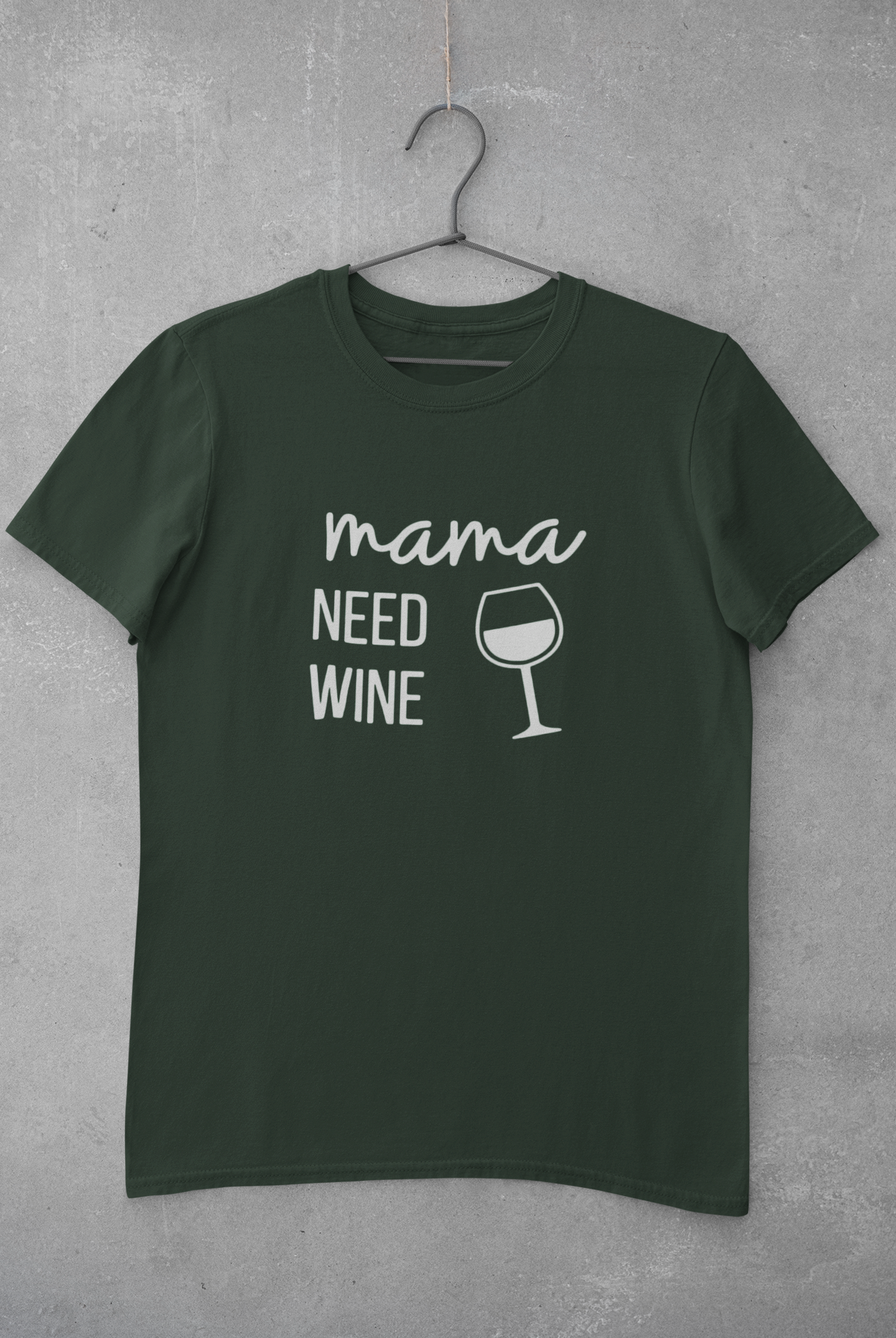 Mama Needs Wine Women Half Sleeves T-shirt- FunkyTeesClub