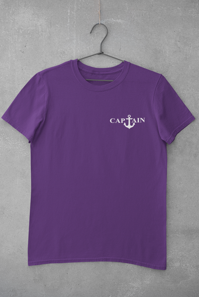 Captain Merchant Navy Mens Half Sleeves T-shirt- FunkyTeesClub