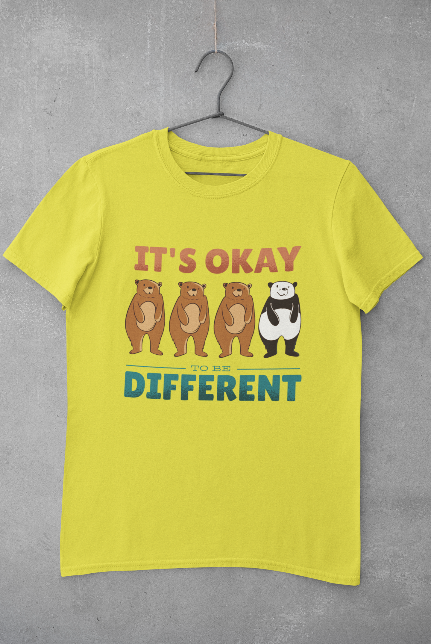 Its Okay To Be Different Mens Half Sleeves T-shirt- FunkyTeesClub