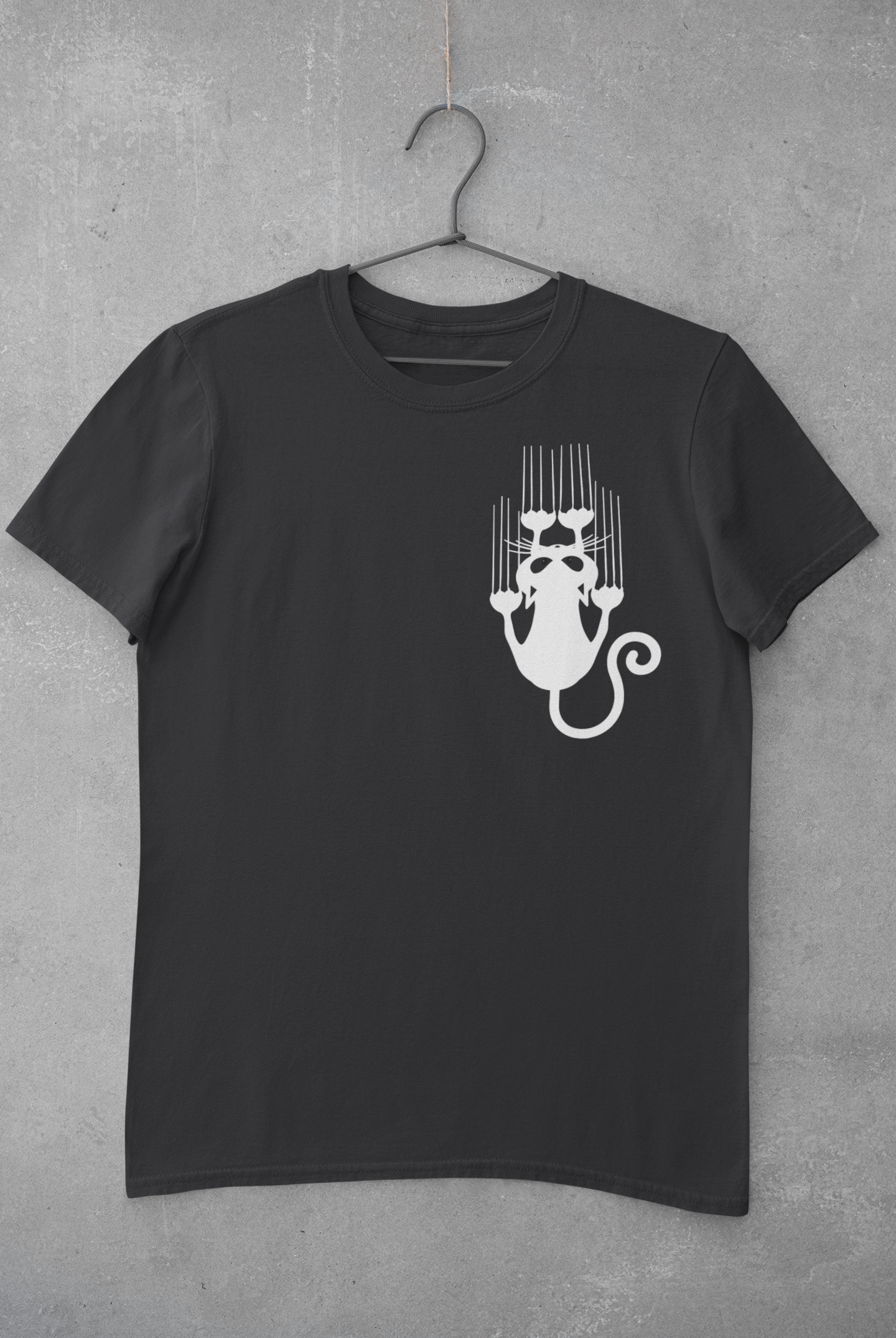 Sliding Cat Mens Half Sleeves T-shirt- FunkyTeesClub