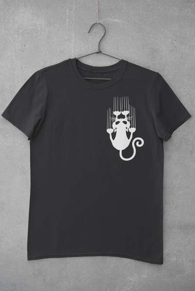Sliding Cat Mens Half Sleeves T-shirt- FunkyTeesClub