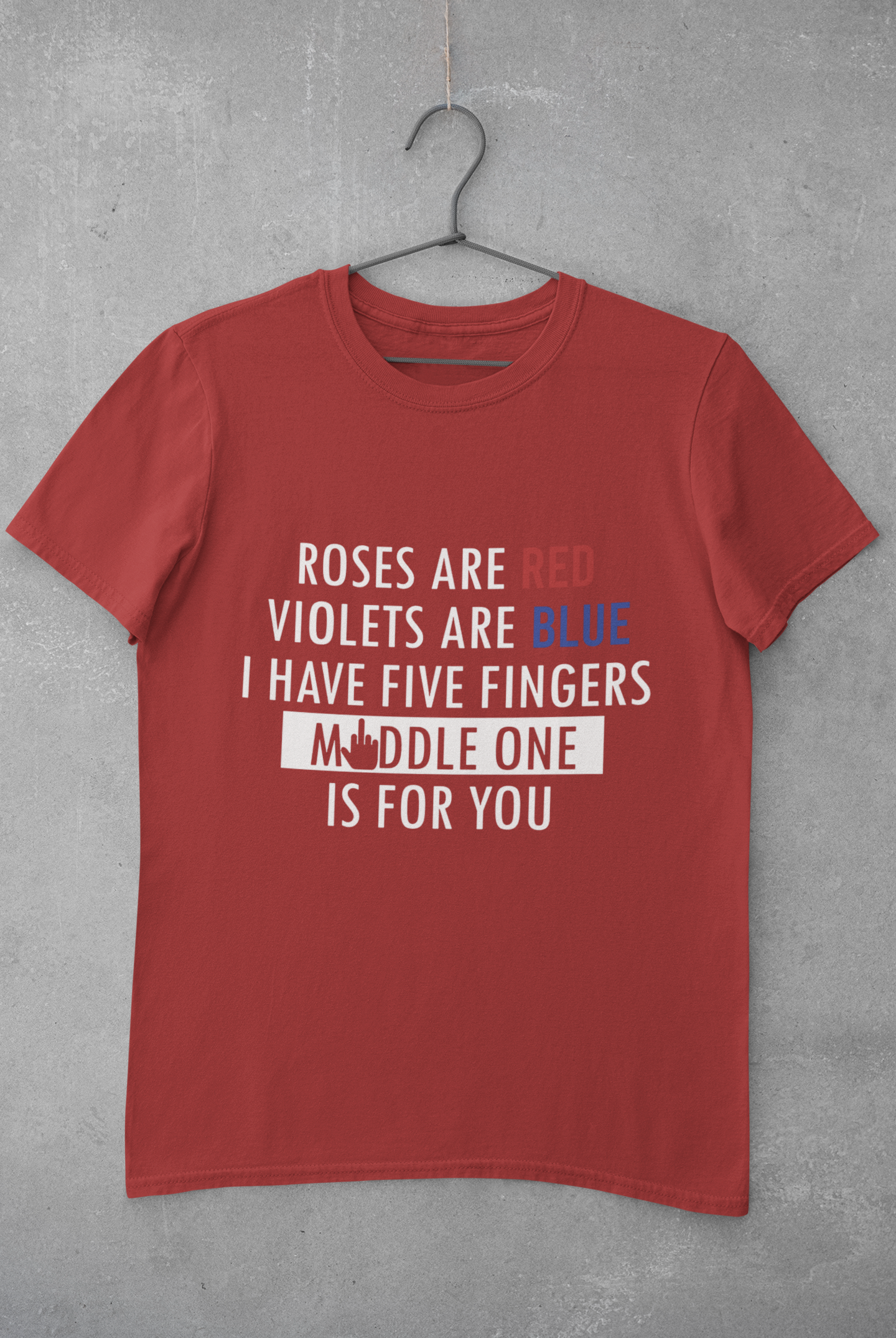 Middle One Mens Half Sleeves T-shirt- FunkyTeesClub