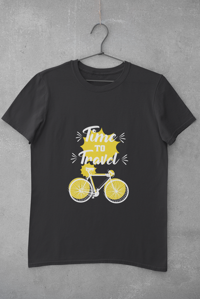 Time To Travel Women Half Sleeves T-shirt- FunkyTeesClub