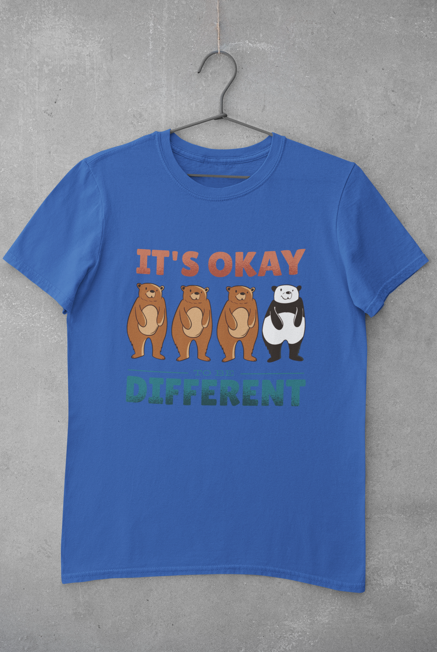 Its Okay To Be Different Mens Half Sleeves T-shirt- FunkyTeesClub