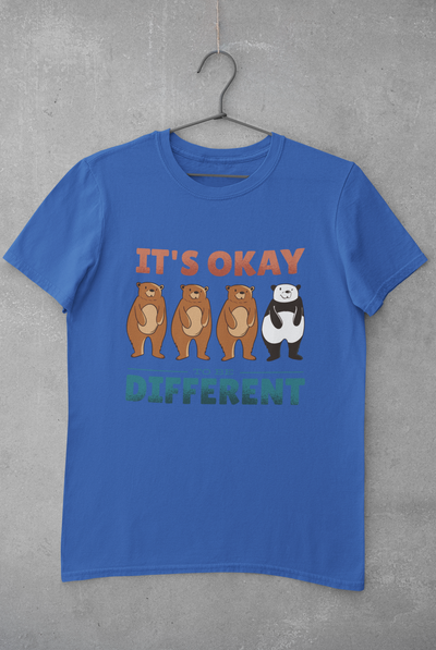Its Okay To Be Different Mens Half Sleeves T-shirt- FunkyTeesClub