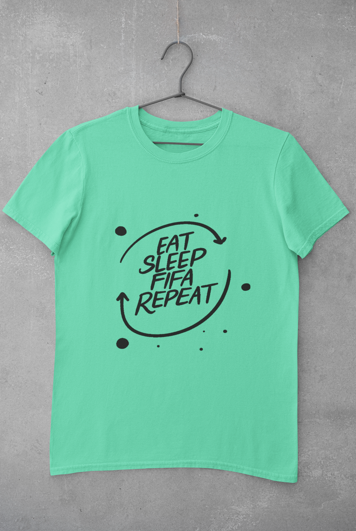 Eat Sleep Repeat  Mens Half Sleeves T-shirt- FunkyTeesClub