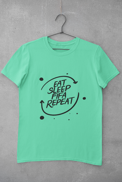 Eat Sleep Repeat  Mens Half Sleeves T-shirt- FunkyTeesClub