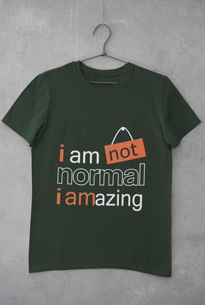 Not Normal Mens Half Sleeves T-shirt- FunkyTeesClub