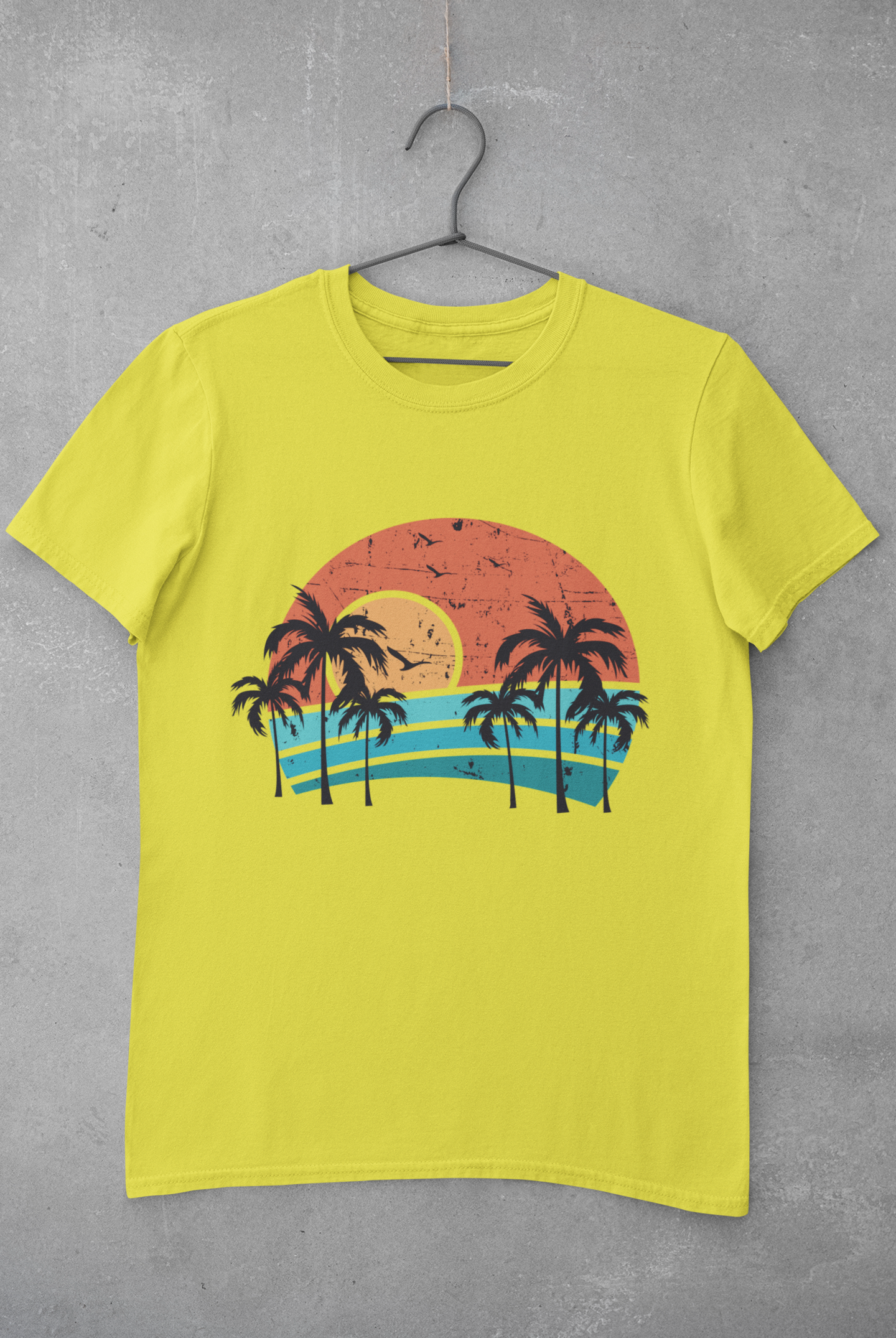 Sunset Mens Half Sleeves T-shirt- FunkyTeesClub