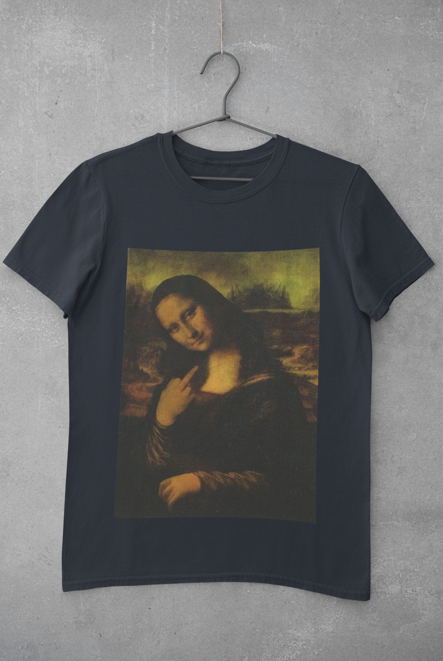 Monalisa Mens Half Sleeves T-shirt- FunkyTeesClub