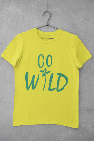 Go Wild Mens Half Sleeves T-shirt- FunkyTeesClub