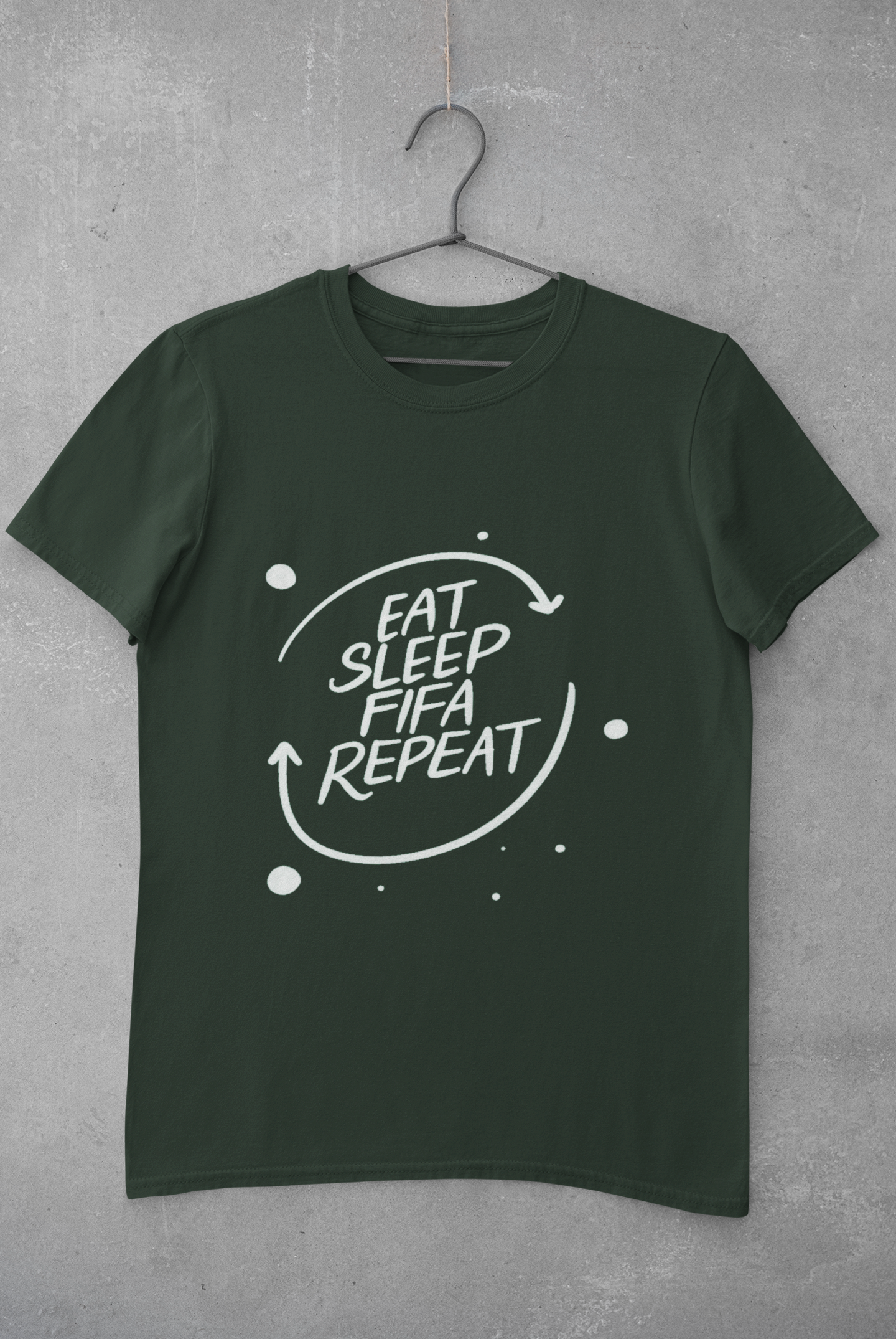 Eat Sleep Repeat  Mens Half Sleeves T-shirt- FunkyTeesClub