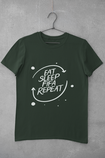 Eat Sleep Repeat  Mens Half Sleeves T-shirt- FunkyTeesClub