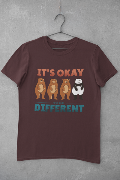 Its Okay To be Different Women Half Sleeves T-shirt- FunkyTeesClub
