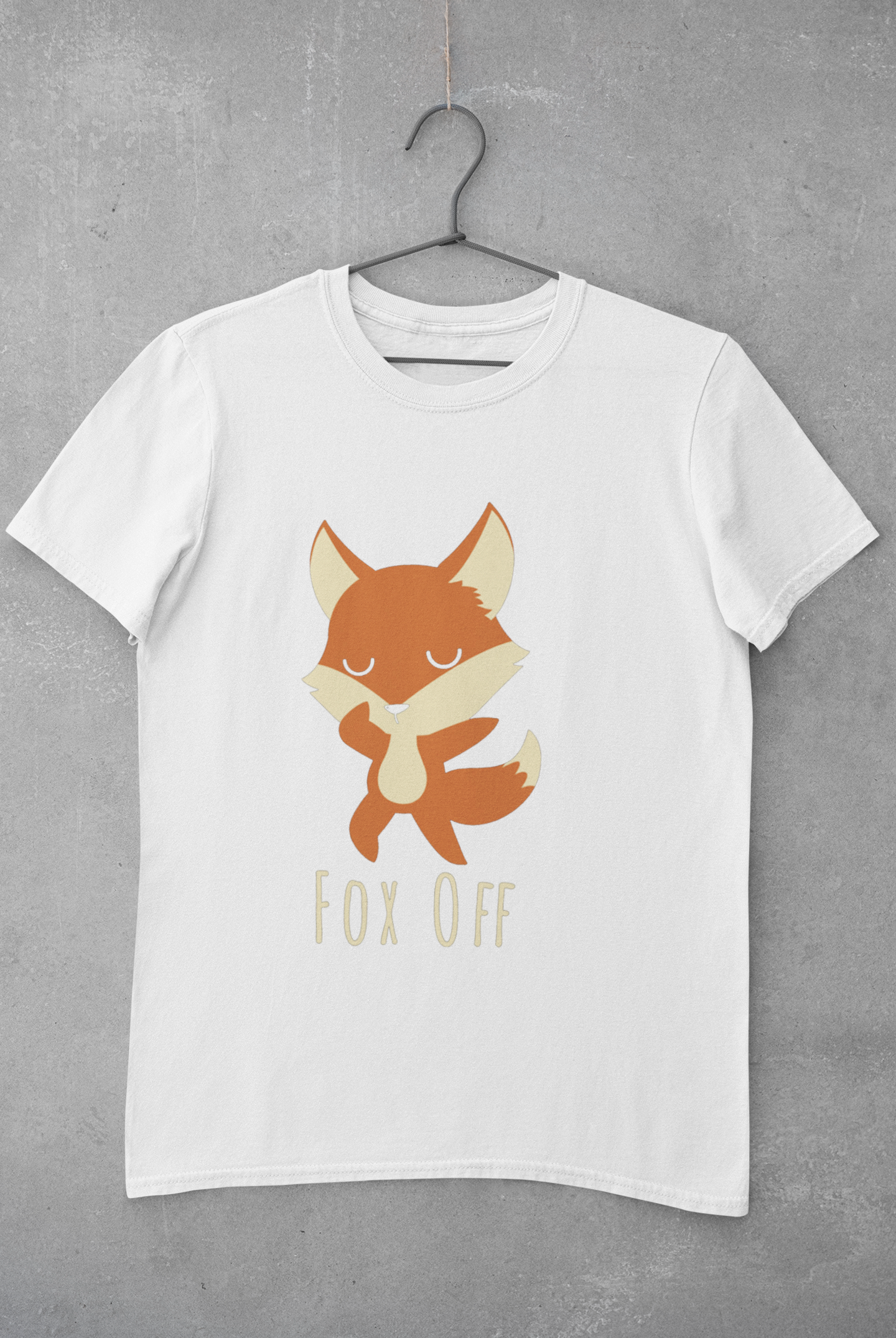 Fox Off Mens Half Sleeves T-shirt- FunkyTeesClub