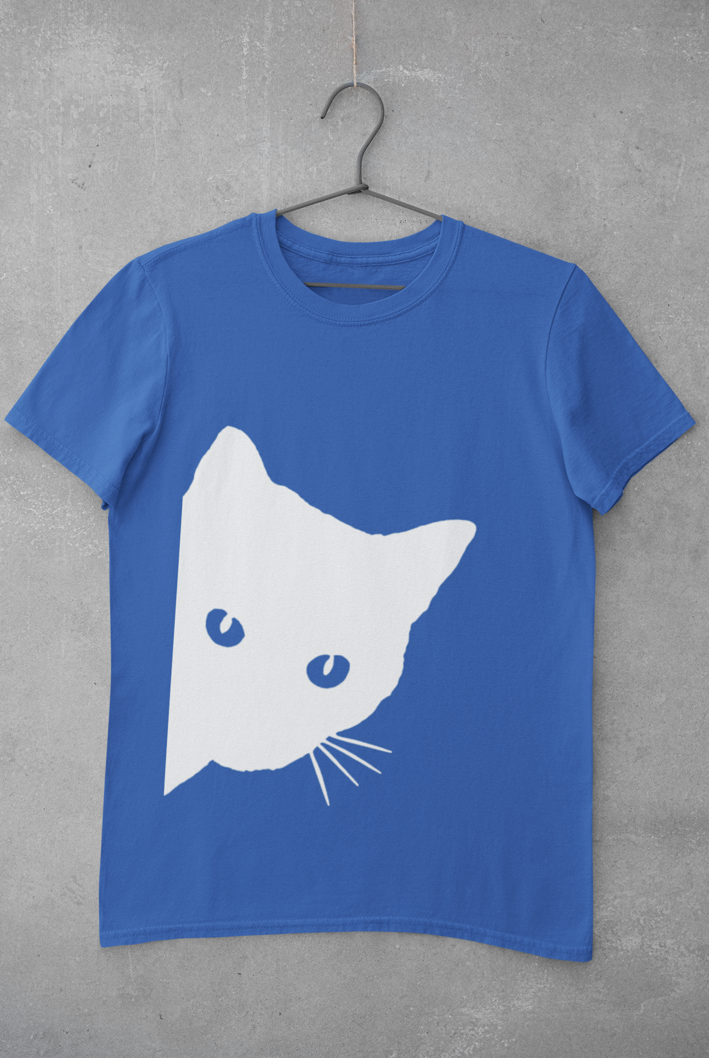 Peeking Cat Mens Half Sleeves T-shirt- FunkyTeesClub