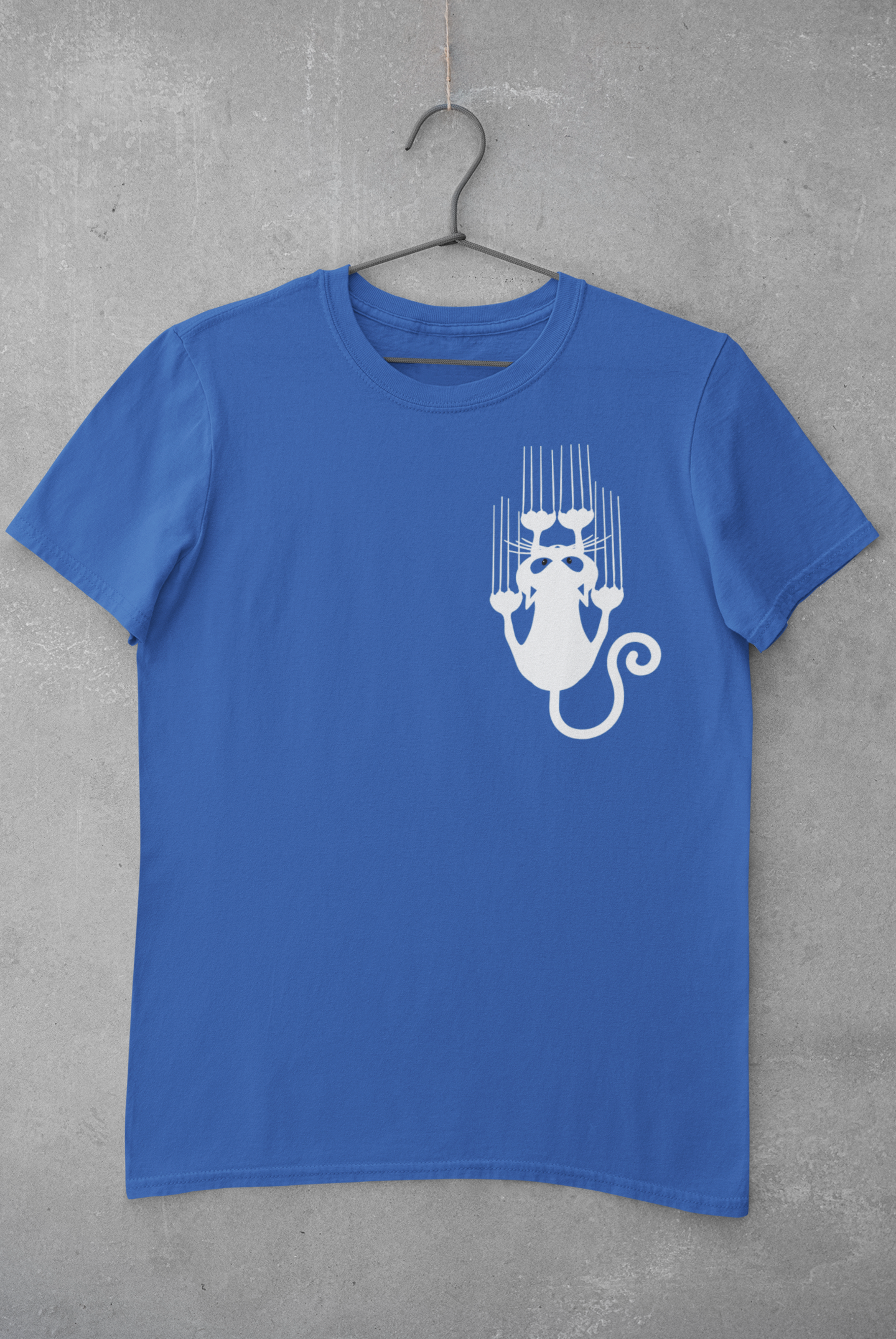 Sliding Cat Mens Half Sleeves T-shirt- FunkyTeesClub