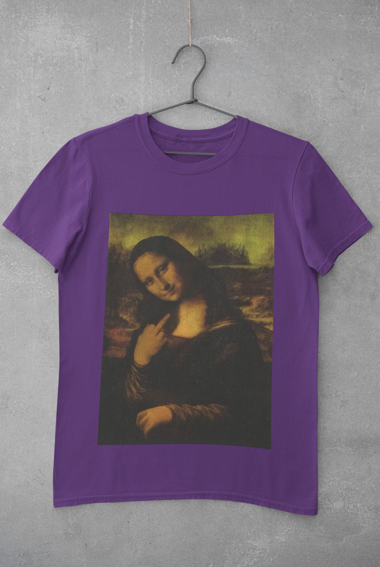 Monalisa Mens Half Sleeves T-shirt- FunkyTeesClub