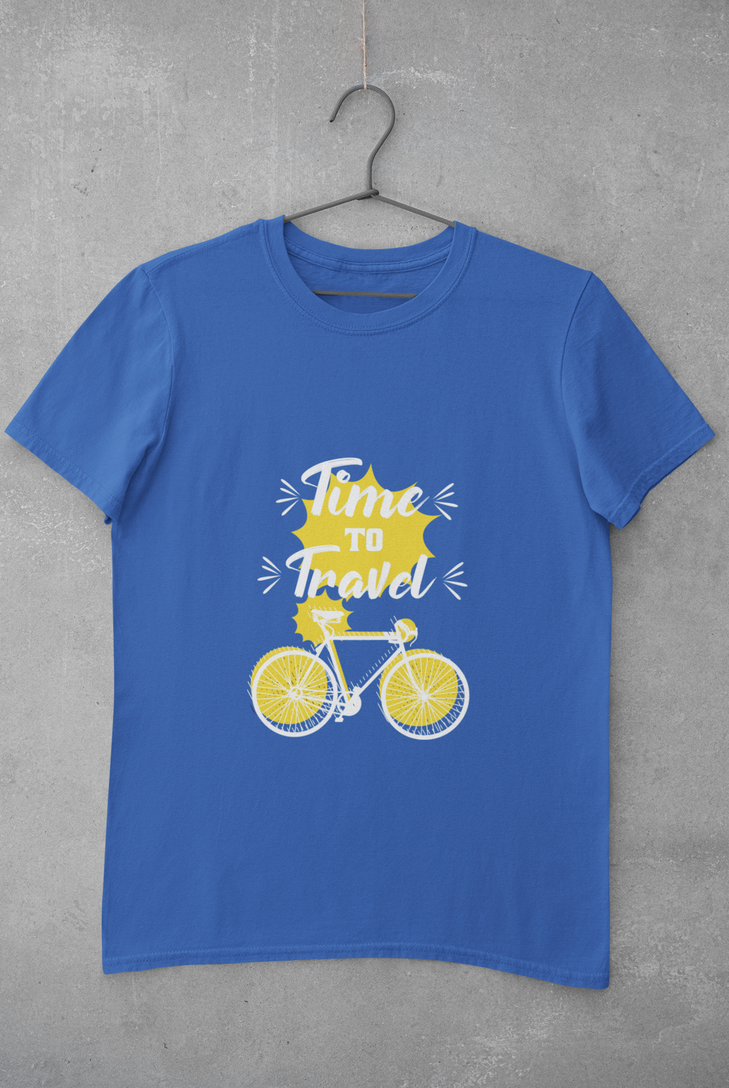 Time To Travel Mens Half Sleeves T-shirt- FunkyTeesClub