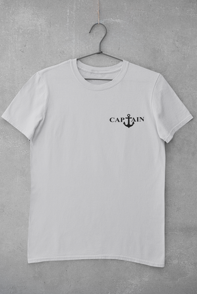 Captain Merchant Navy Mens Half Sleeves T-shirt- FunkyTeesClub
