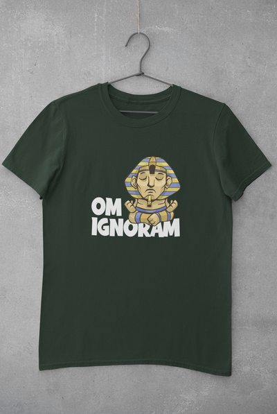 Om Ignoram Mens Half Sleeves T-shirt- FunkyTeesClub