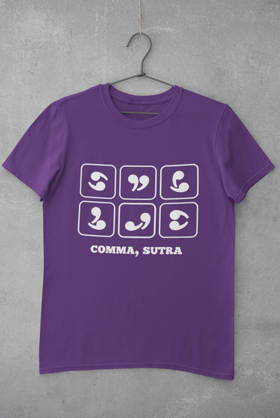 Comma Sutra Women Half Sleeves T-shirt- FunkyTeesClub