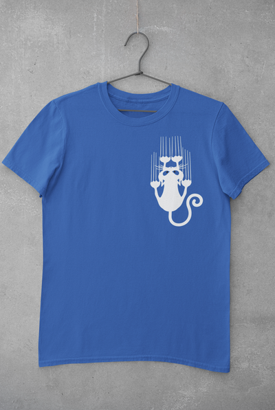 Sliding Cat Women Half Sleeves T-shirt- FunkyTeesClub