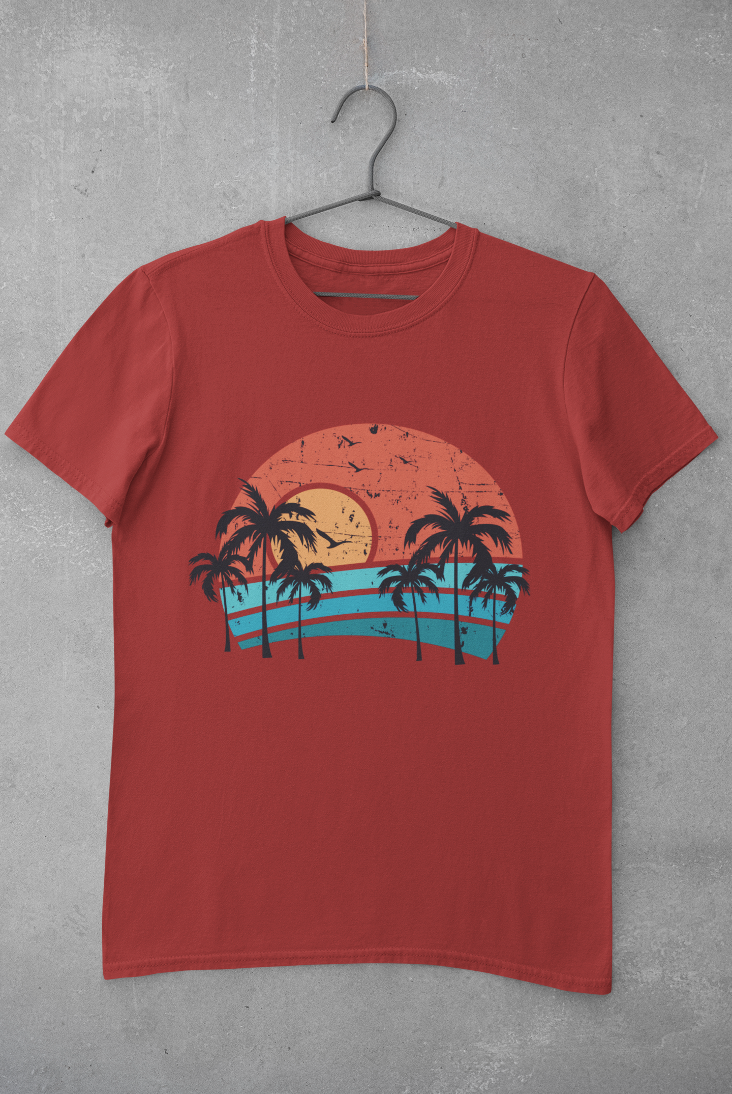 Sunset Mens Half Sleeves T-shirt- FunkyTeesClub