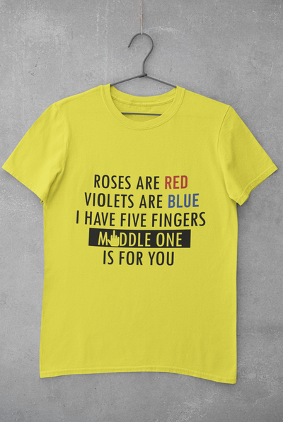 Middle One Women Half Sleeves T-shirt- FunkyTeesClub