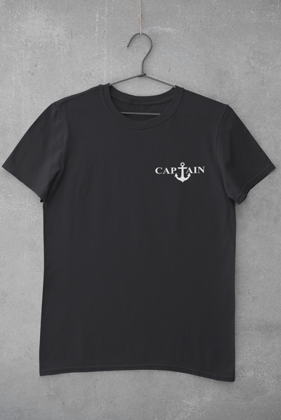 Captain Merchant Navy Mens Half Sleeves T-shirt- FunkyTeesClub