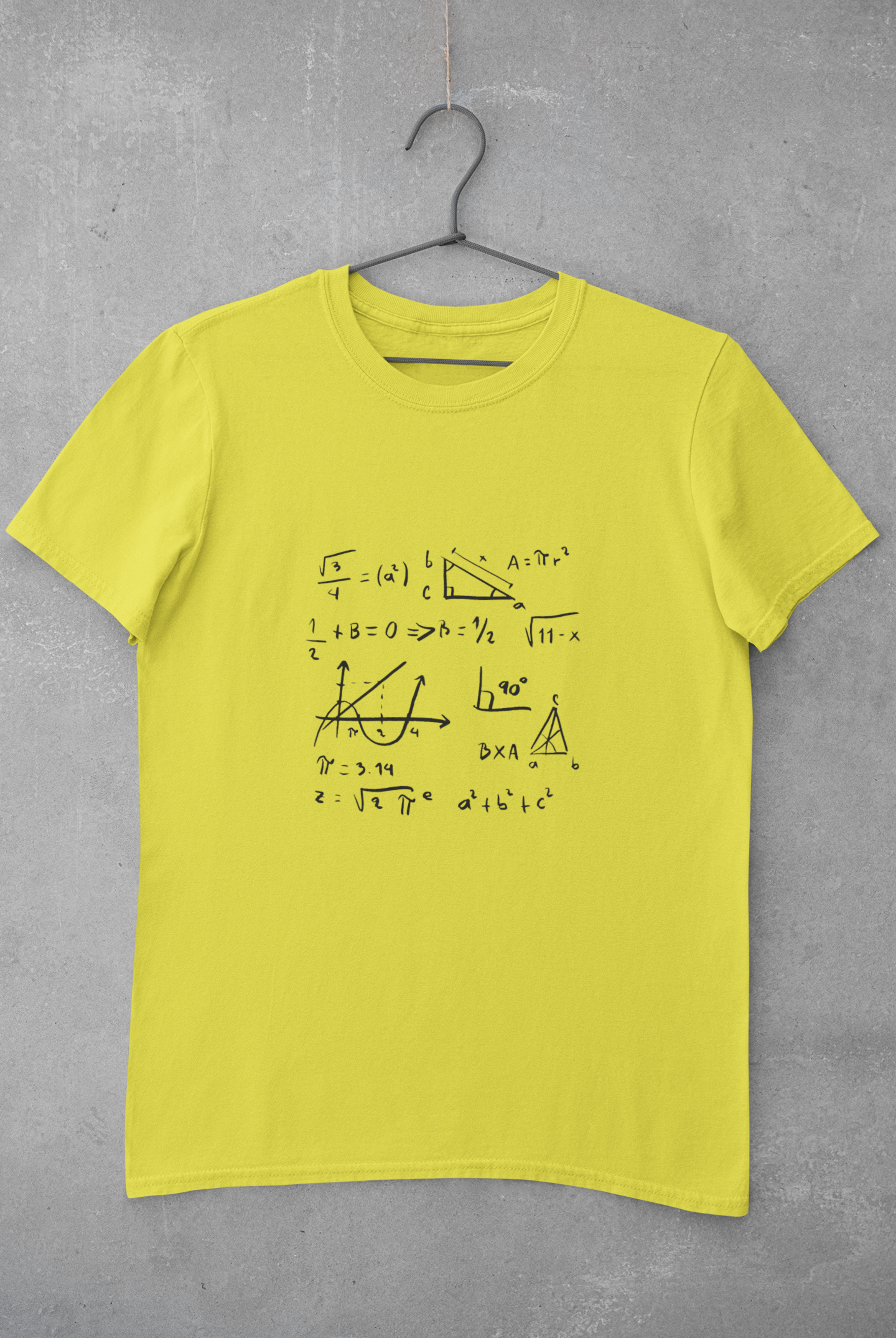 Math Formula Mens Half Sleeves T-shirt- FunkyTeesClub