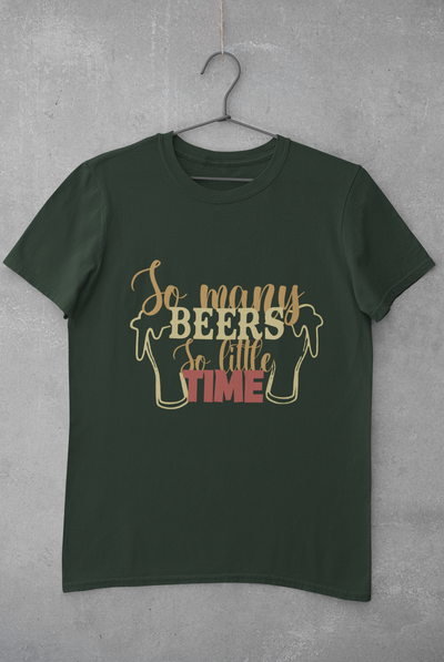 So Many Beers Women Half Sleeves T-shirt- FunkyTeesClub