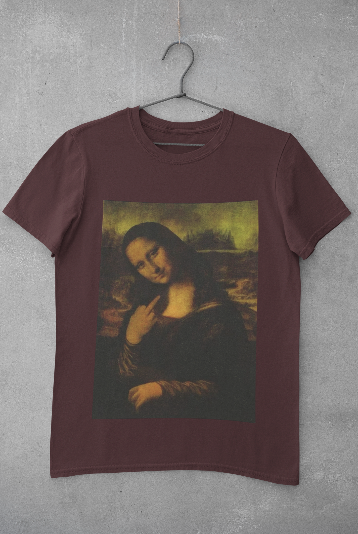 Monalisa Mens Half Sleeves T-shirt- FunkyTeesClub