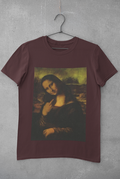 Monalisa Women Half Sleeves T-shirt- FunkyTeesClub