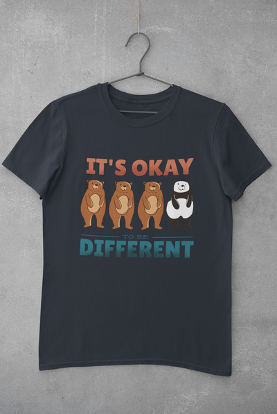 Its Okay To be Different Women Half Sleeves T-shirt- FunkyTeesClub