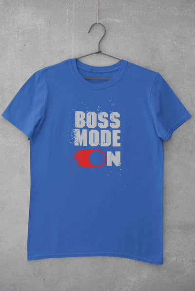 Boss Mode On Typography Women Half Sleeves T-shirt- FunkyTeesClub