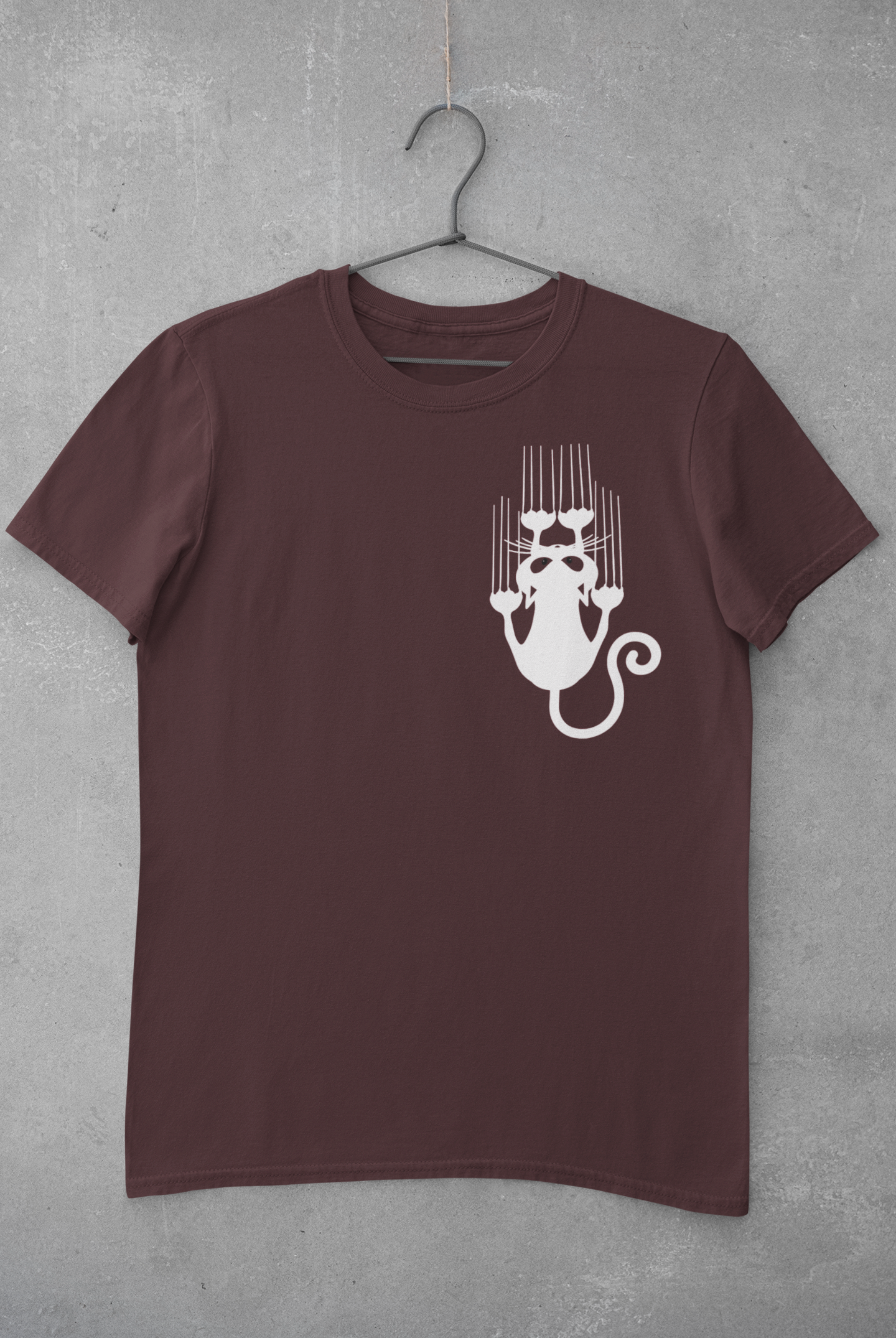 Sliding Cat Mens Half Sleeves T-shirt- FunkyTeesClub