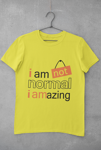Not Normal Mens Half Sleeves T-shirt- FunkyTeesClub