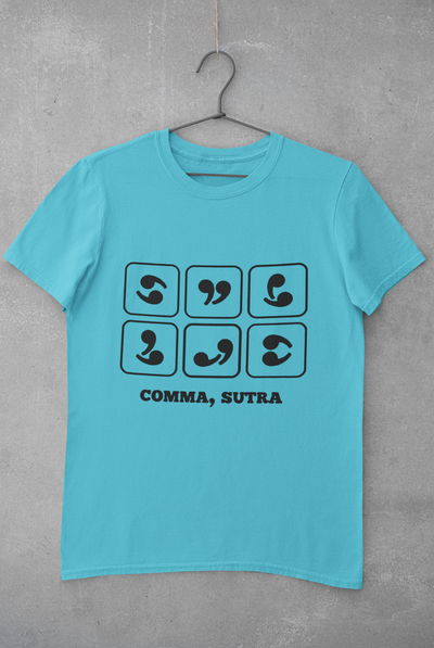 Comma Sutra Women Half Sleeves T-shirt- FunkyTeesClub