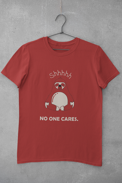 No One Cares Mens Half Sleeves T-shirt- FunkyTeesClub