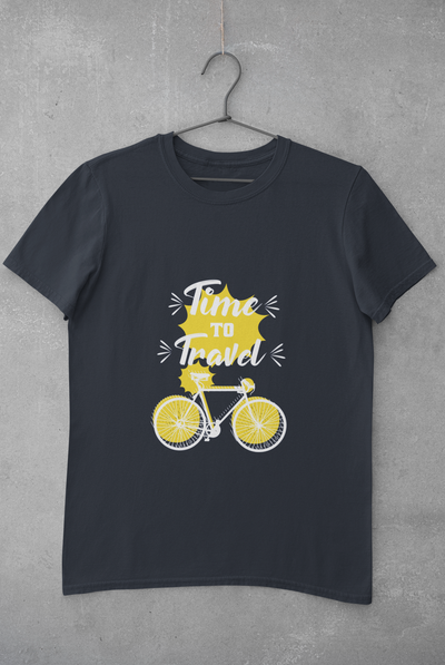 Time To Travel Women Half Sleeves T-shirt- FunkyTeesClub
