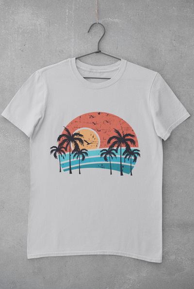 Sunset Women Half Sleeves T-shirt- FunkyTeesClub