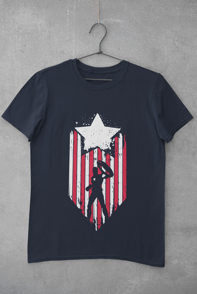 Captain America Web Series Mens Half Sleeves T-shirt- FunkyTeesClub