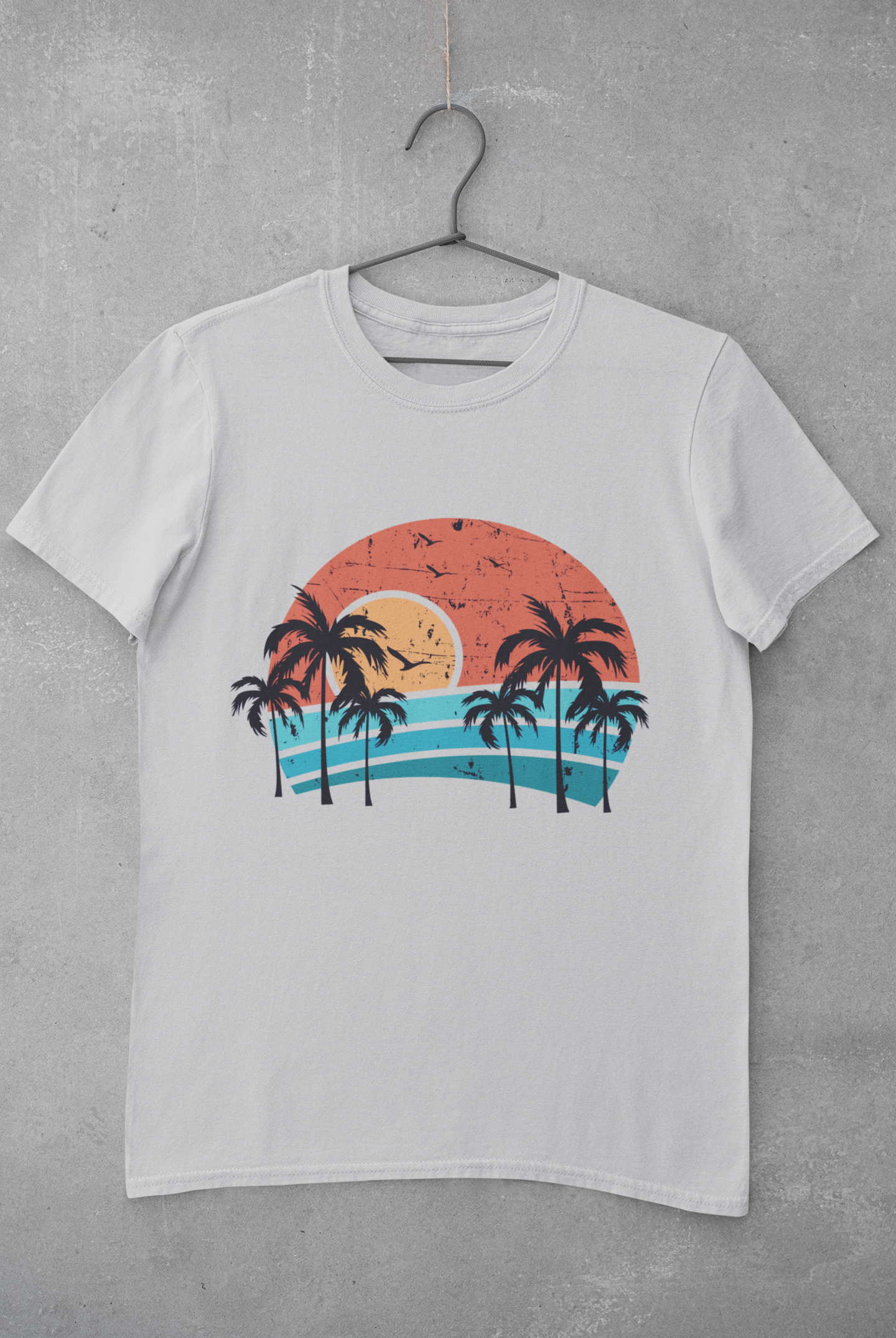 Sunset Mens Half Sleeves T-shirt- FunkyTeesClub
