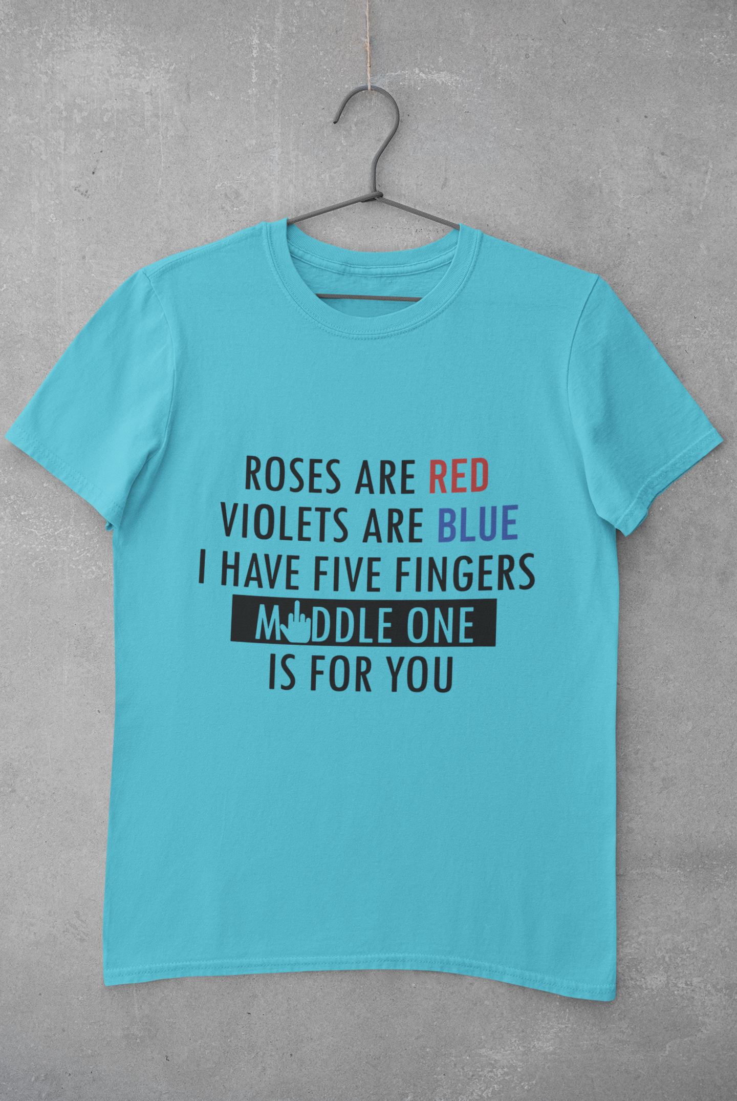 Middle One Women Half Sleeves T-shirt- FunkyTeesClub