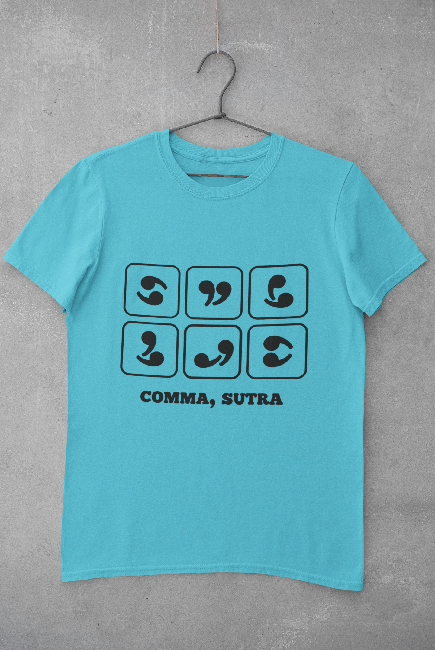 Comma Sutra Mens Half Sleeves T-shirt- FunkyTeesClub