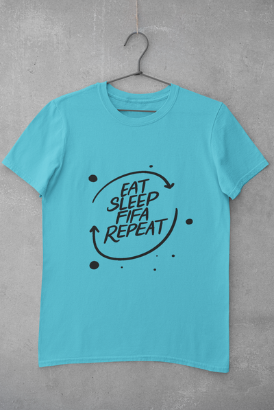 Eat Sleep Repeat Women Half Sleeves T-shirt- FunkyTeesClub