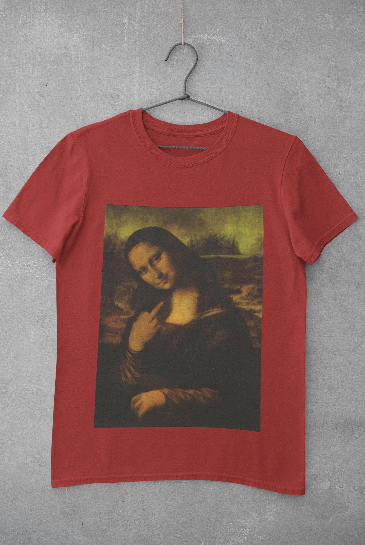 Monalisa Mens Half Sleeves T-shirt- FunkyTeesClub