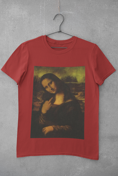 Monalisa Mens Half Sleeves T-shirt- FunkyTeesClub